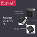 Prestige 3.5 Litre Digital Touchscreen Air Fryer (1500W) - Black | PR50319