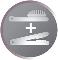 Remington Keratin Radiance Sleek & Smooth Heated Brush | Anti-Frizz Styling Tool with Advanced Ceramic & Keratin Coating | Quick Heat-Up & Shine Boost Technology – RECB7401