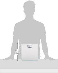 Taylor Analog Bathroom Scale | 300 lb Capacity with Rotating Dial | Durable Metal Platform with White Textured Mat | Easy-to-Clean 10" x 10" Design – White (Model: EL20004014EXP)