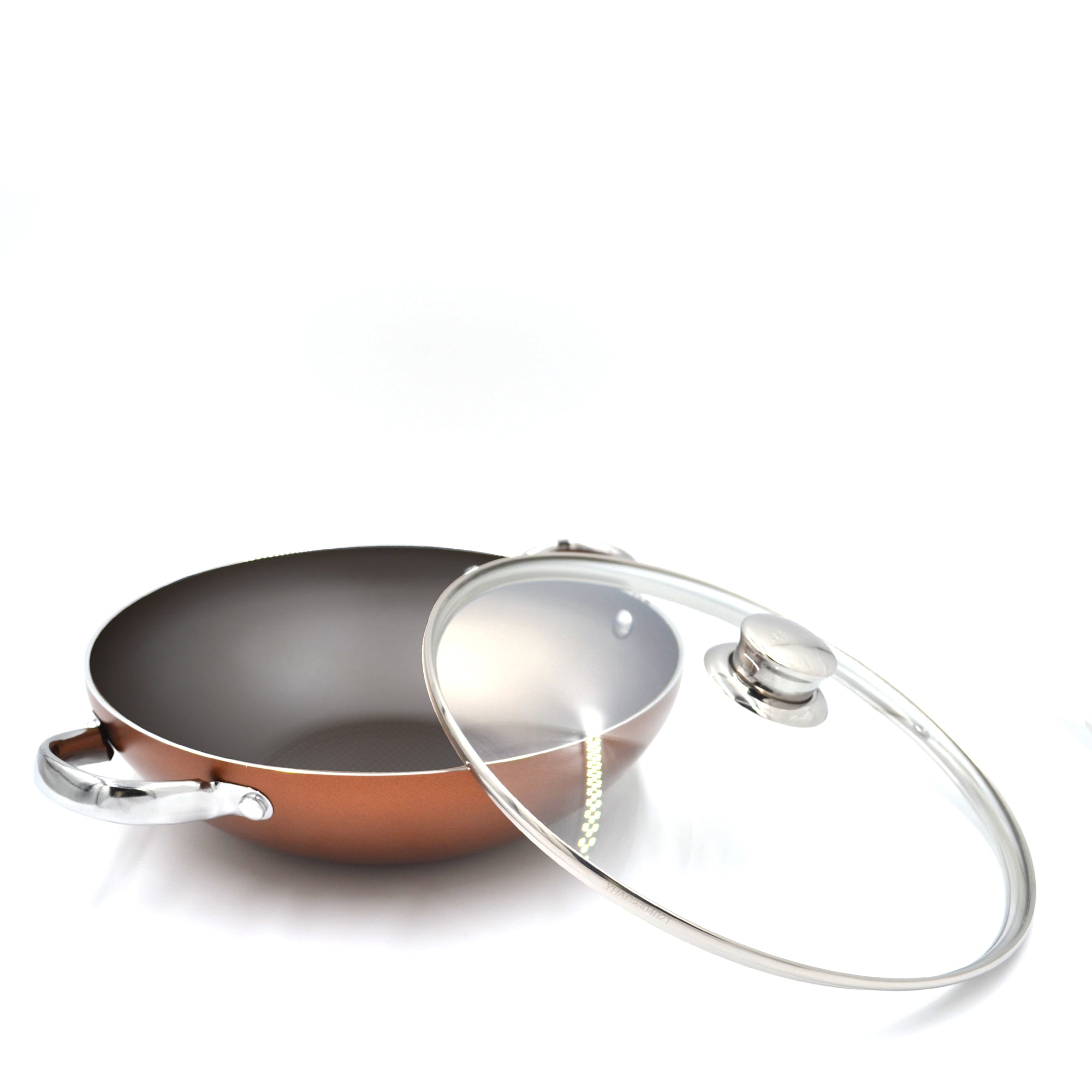 Prestige Ultra Non Stick Kadai with Glass Lid 28Cm and Complimentary Pan Holder | Induction Based Stock Pot | Non stick Stock Pot with Lid | PR22605