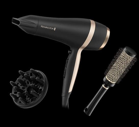 Remington Salon Smooth Hair Dryer Gift Set | 2200W Dryer with Ionic Conditioning & Styling Accessories | Perfect Gift for Smooth, Shiny Hair – D6940GP