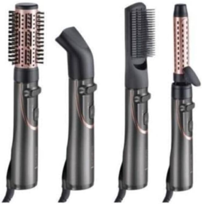 Remington Pro Rotating Hot Air Styler | 800W Rotating Brush with 2 Attachments for Smooth Volume & Shine – AS8606