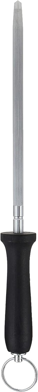 Prestige Premium 8-Inch Knife Sharpener Rod – Hard Chrome-Plated Carbon Steel with White Polypropylene Handle, Sharpening Tool for Kitchen Knives, Professional Honing Rod | PR50519
