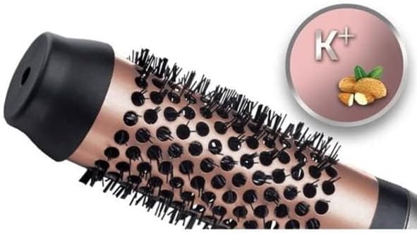 Remington Keratin Protect Heated Barrel Brush | Advanced Ceramic Barrel Infused with Keratin & Almond Oil | Smooth & Voluminous Styling – CB8338