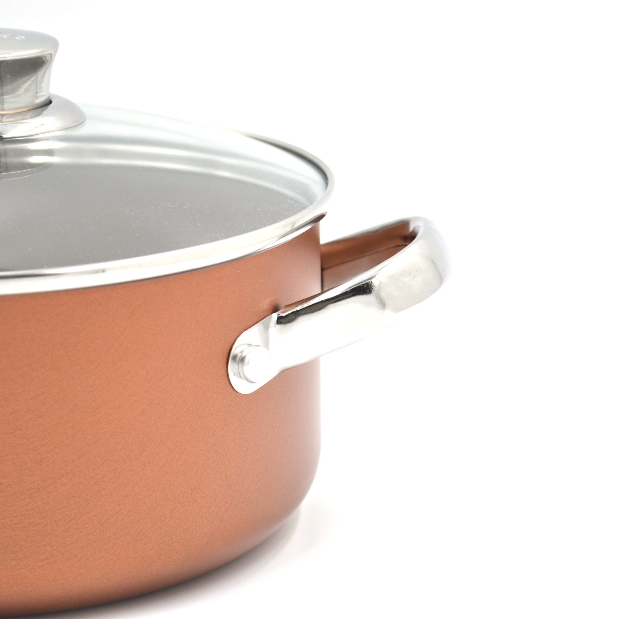 Prestige Ultra Non Stick Casserole with Glass Lid 24cm/5.2L and Complimentary Pan Holder | Induction Based Stock Pot | Non stick Stock Pot with Lid | PR22601