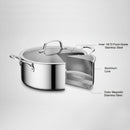 Prestige Infinity Tri Ply Stainless Steel 28cm Casserole With Lid | Induction + all hob suitable | PR81194