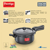 Prestige Svachh Hard-Anodized 5 Ltr Senior Pan Svachh Pressure Cooker | MPD20278
