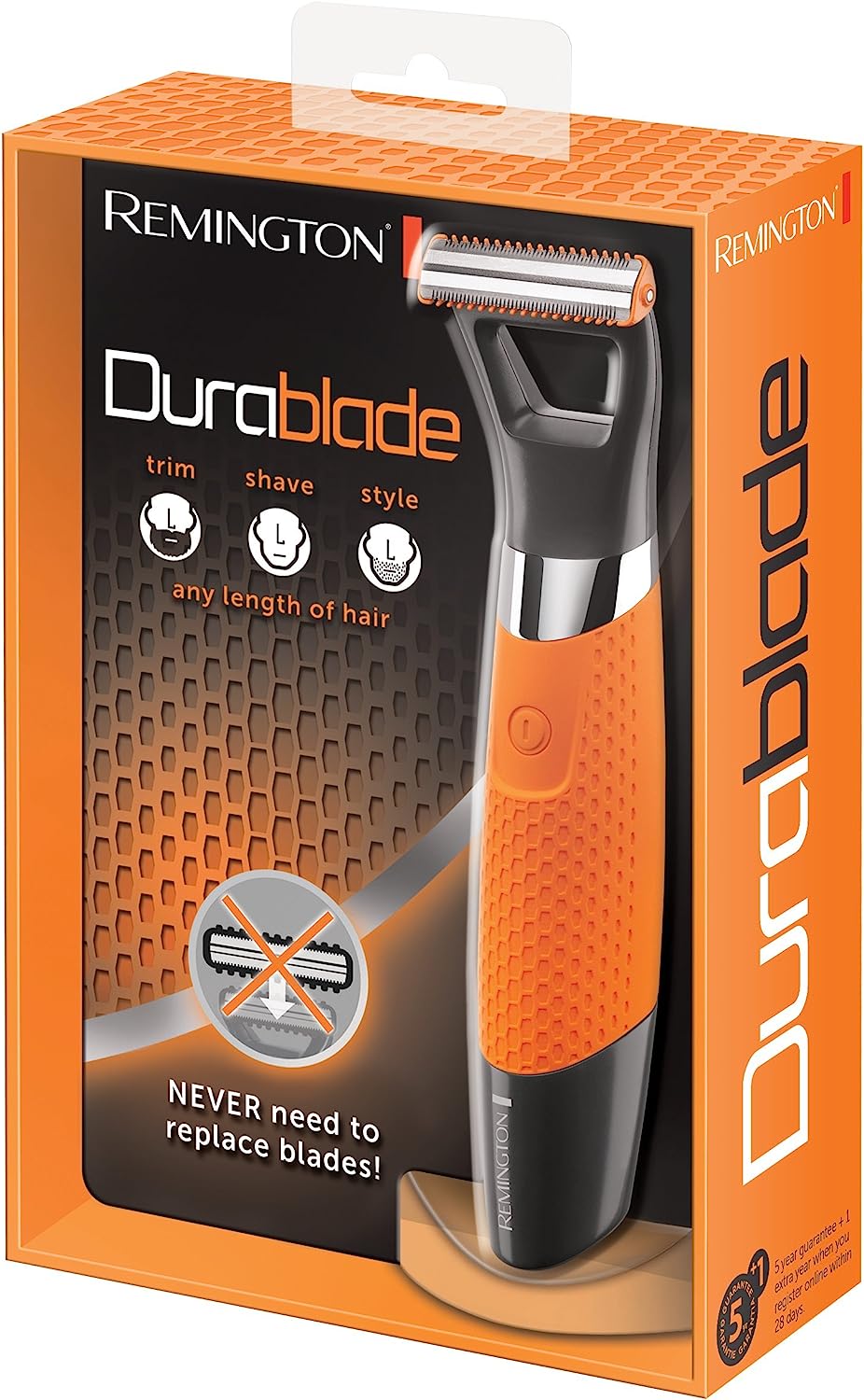 Remington Durablade Hybrid Trimmer & Shaver | Cordless Beard, Face & Body Groomer with Long-Lasting Blades – MB050
