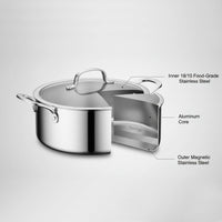 Prestige Infinity Tri Ply Stainless Steel 30cm Casserole With Lid | Induction + all hob suitable | PR81195