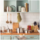 Korkmaz Proline 8 Piece Pot Cookware Set | Stainless Steel Induction Compatible Tri-Ply Bottom Pots Set | Rose Gold - KA1149