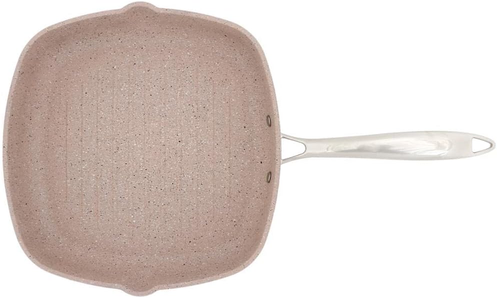 Korkmaz Granita Forged Aluminium Square Grill Frypan 28X28cm | Non-Stick Granite Coated Grill Pan | Induction Compatible Cookware | KA1268