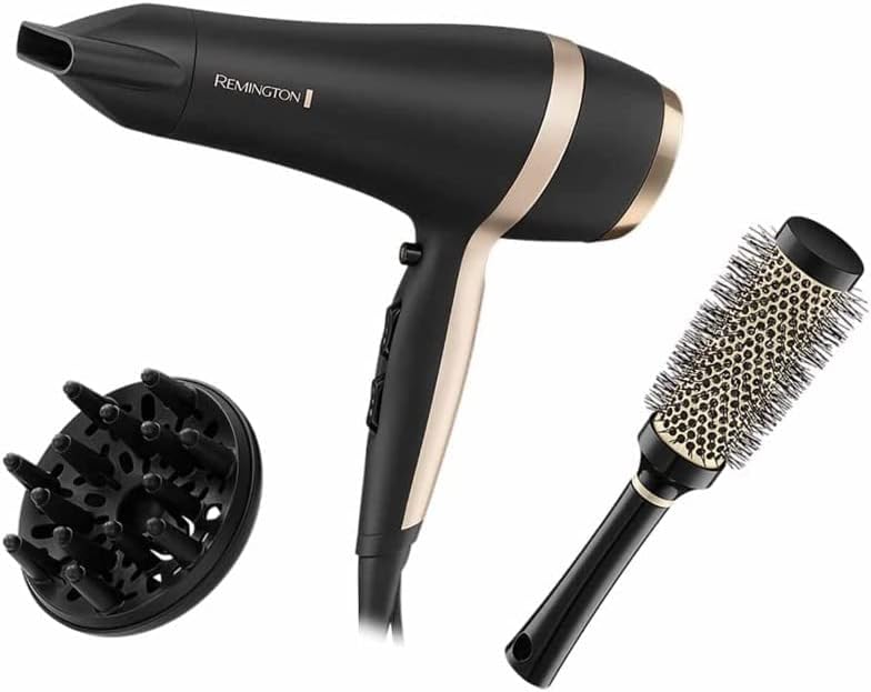 Remington Salon Smooth Hair Dryer Gift Set | 2200W Dryer with Ionic Conditioning & Styling Accessories | Perfect Gift for Smooth, Shiny Hair – D6940GP