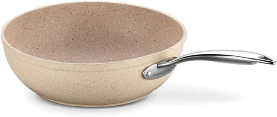 Korkmaz Granita Forged Aluminium Wok  28X8.5cm | Non-Stick Granite Coated Wok | Induction Compatible Cookware | KA1267