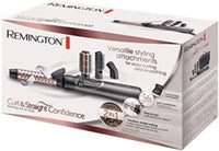 Remington Pro Rotating Hot Air Styler | 800W Rotating Brush with 2 Attachments for Smooth Volume & Shine – AS8606