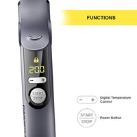 Carrera 537 Professional Curling Machine Hair Rod | Curling Iron Tong for Women | Ceramic Wand - Flexi Rod, LED & Long Plates