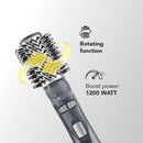 CARRERA OMNI Styler 1200W Hot Air Brush – One Step Hair Dryer & Volumizer with Rotating Ceramic Brush, 6 Attachments, Frizz Control, 3 Heat Settings, Cool Shot, Blow Dry & Style, CRR528, 2 Yr Warranty