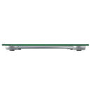 Taylor Clear Glass Digital Bathroom Scale | 400 lb Capacity with Metallic Accents | 11.8" x 11.8" Platform & Easy-to-Read LCD Display – Silver (Model: ELYSM-7602FT-02)