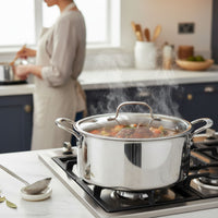 Prestige Infinity Tri Ply Stainless Steel 24cm Casserole With Lid | Induction + all hob suitable | PFOA Free | PR81192