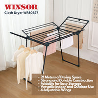 Winsor Foldable Clothes Drying Stand  21M, Black | WR80826