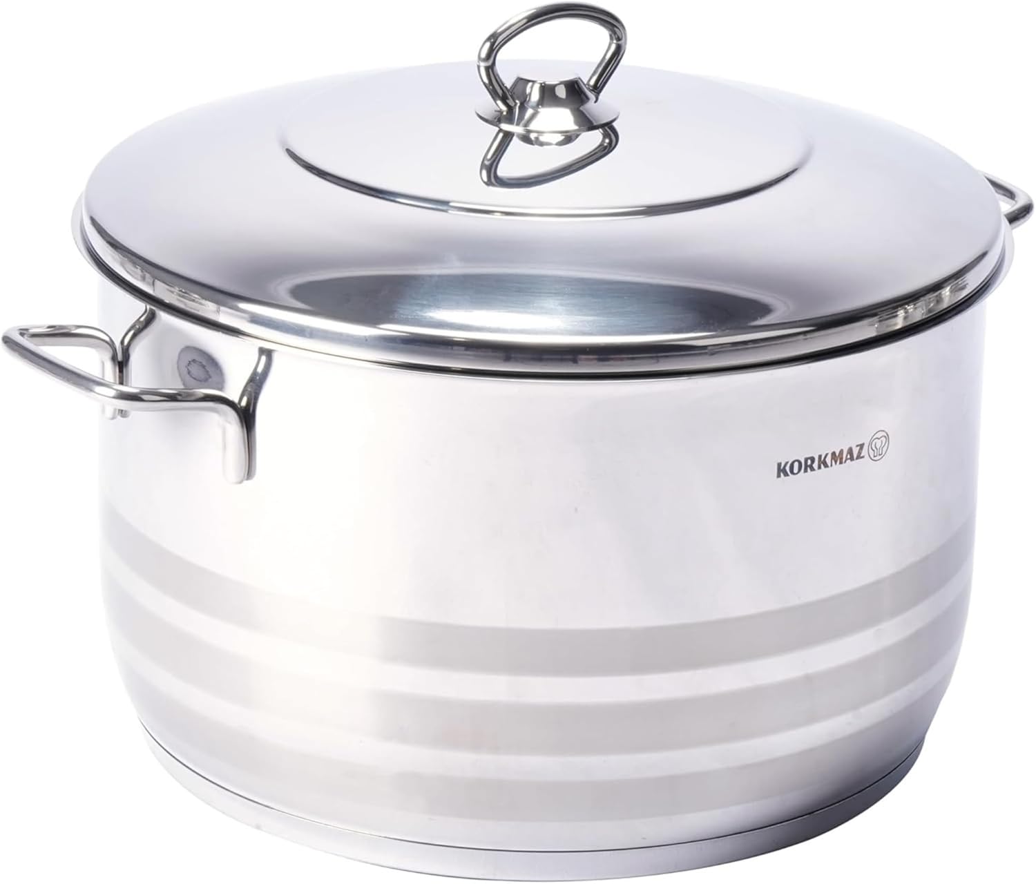 Korkmaz Astra 11 Pcs Stainless Steel Cookware Set | Turkish Induction Compatible Tri-Ply Bottom Pots and Pans Set | Silver KA1090