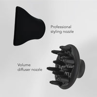 CARRERA AC Hair Dryer CRR 539 – 2200W Professional Hair Dryer with AC Motor, Ceramic Coating, Ionic Function, Cool Shot, and Styling Accessories