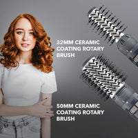 CARRERA OMNI Styler 1200W Hot Air Brush – One Step Hair Dryer & Volumizer with Rotating Ceramic Brush, 6 Attachments, Frizz Control, 3 Heat Settings, Cool Shot, Blow Dry & Style, CRR528, 2 Yr Warranty
