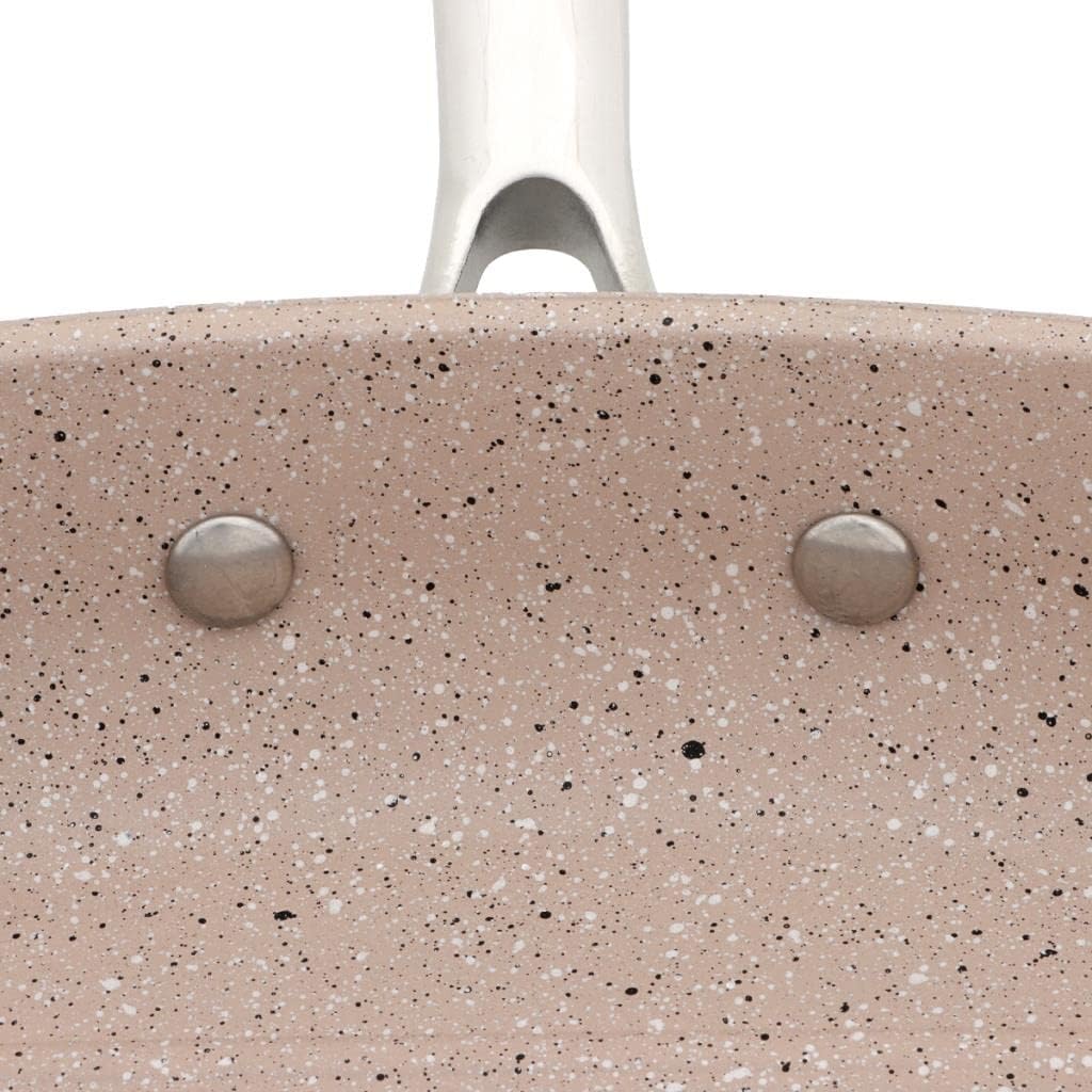 Korkmaz Granita Forged Aluminium Square Grill Frypan 28X28cm | Non-Stick Granite Coated Grill Pan | Induction Compatible Cookware | KA1268