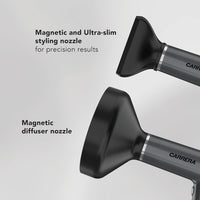CARRERA BLDC Hair Dryer No 633-110,000 RPM Brushless Motor, 2000W Power Boost, Magnetic Styling Nozzle & Diffuser, Auto-Clean Function, Lightweight Design