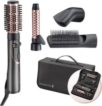 Remington Pro Rotating Hot Air Styler | 800W Rotating Brush with 2 Attachments for Smooth Volume & Shine – AS8606