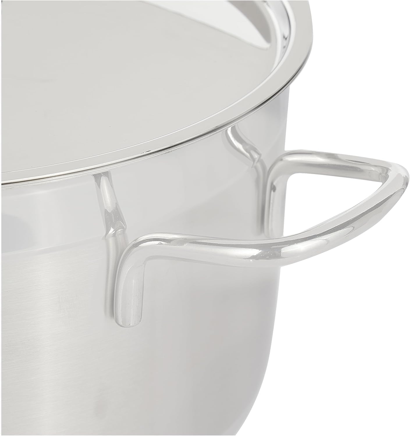 Korkmaz Alfa Plus 11 Pieces Stainless Steel Cookware Set | Induction Compatible Tri-Ply Bottom Pots and Pans Set | Silver - KA1610