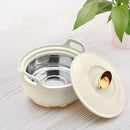 Asian Majestic Gold Casserole Dlx 3500 Ml-Beige | Super PU Insulation Hot Pot with Stainless Steel Inner Casing | Dishwasher Safe | Serving Dishes with Lids | Hot Food Storage Container & Warmers