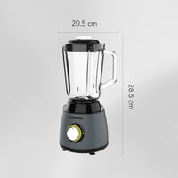 CARRERA 3-in-1 Powerful Blender 600W with 1.5L Blending Jar, Staineless Steel Blades & Copper Motor, Knob Control & LED Dislay, Perfect for Mixing, Grinding and Blending, Grey- CRR567, 2 Year Warranty