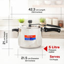 Prestige 5L Essential Svachh  Pressure Cooker with Spillage Control  Lid Cooker | Triply Induction Bottom | MPN20538