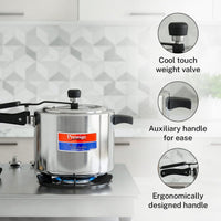 Prestige 5L Essential Svachh  Pressure Cooker with Spillage Control  Lid Cooker | Triply Induction Bottom | MPN20538