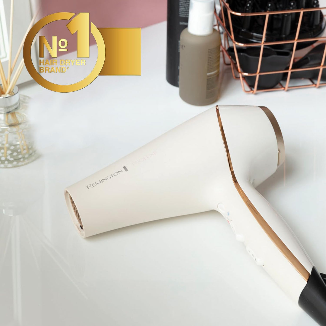 Remington PROluxe Hair Dryer | 2400W Salon-Quality AC Motor with OPTIheat Technology | Smooth, Long-Lasting Styles & Shine – AC9140