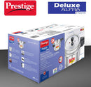 Prestige 2 Litre Stainless Steel Deluxe Alpha Svachh Outer Lid Pressure Cooker | Deep Lid for Spillage Control | TRIPLY Base | Gasket Release System