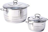 Korkmaz Astra 11 Pcs Stainless Steel Cookware Set | Turkish Induction Compatible Tri-Ply Bottom Pots and Pans Set | Silver KA1090