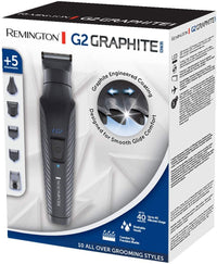 Remington G2 Graphite Series Personal Groomer | 6-in-1 Beard, Nose & Body Grooming Kit with Washable Attachments – PG2000