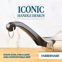 Farberware Classic Stainless Steel Cookware Pots and Pans Se | 15-Piece Cooking Set - FB50049 Silver