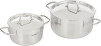 Korkmaz Alfa Plus 11 Pieces Stainless Steel Cookware Set | Induction Compatible Tri-Ply Bottom Pots and Pans Set | Silver - KA1610