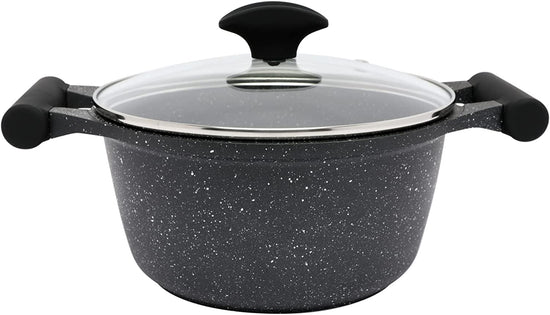 Prestige Essentials Nonstick Pots and Pans Set | Induction Cookware Set 11 Pieces | Non Stick Set Combo | Granite Cooking Set | Fry Pan Non Stick Combo Set | Black - PR80985