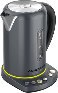 CARRERA Electric Kettle № 550 – 2000-2400W Stainless Steel Kettle with Adjustable Temperature, Keep Warm Function & LED Display