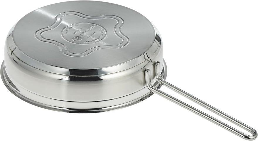 Korkmaz Alfa Grande 14 Pieces Stainless Steel Cookware Set | Stainless Steel Induction Compatible Tri-Ply Bottom Pots and Pans Set | Silver - KA1089