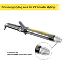 Carrera 537 Professional Curling Machine Hair Rod | Curling Iron Tong for Women | Ceramic Wand - Flexi Rod, LED & Long Plates