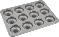 Prestige Mini Donut Pan | Non-Stick Baking Pan with 12 Cup | Donut Baking Tray | Grey - PR218616