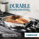 Farberware Classic Stainless Steel Cookware Pots and Pans Se | 15-Piece Cooking Set - FB50049 Silver