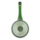 Prestige Essentials Sauce Pan with Glass Lid 16 Cm | Induction Compatible Non Stick Pan | Granite Coted Cooking Pot | Green - PR81106