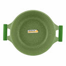Prestige Essentials Non-Stick Casserole with Glass Lid 32Cm | Granite Induction Compatible Aluminium Cooking Pot | Green - PR81113