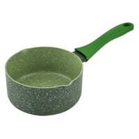 Prestige Essentials Granite Milk Pan 18Cm | Granite Coated Pan for Milk | Cast Aluminium Cookware | Green - PR81122