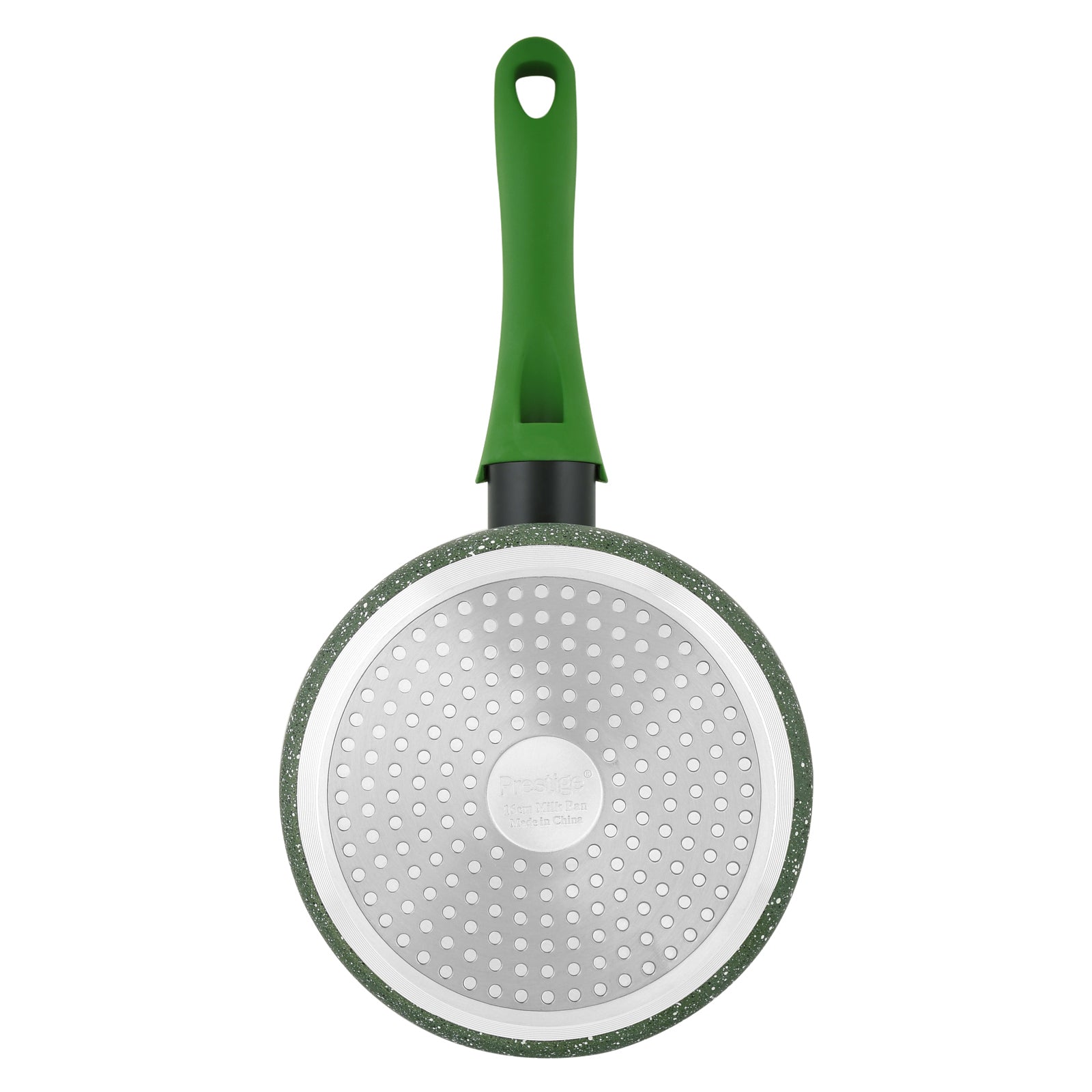 Prestige Essentials Granite Milk Pan 18Cm | Granite Coated Pan for Milk | Cast Aluminium Cookware | Green - PR81122